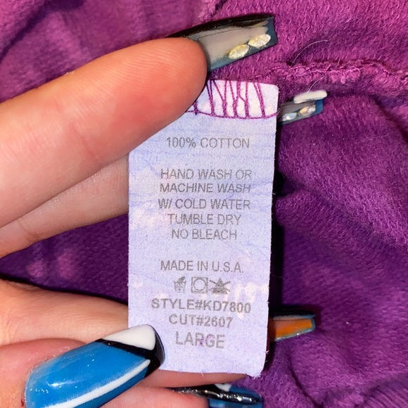 NWOT-VINTAGE HAVANA TIE DYE HOODIE-GIRLS LARGE - Picture 3 of 4